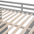 Cama alta completa con estación de estudio, armario, escritorio y cajones