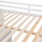 Cama alta completa con estación de estudio, armario, escritorio y cajones