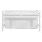 Cama alta de madera maciza tamaño individual con cajones y gabinetes