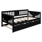 Sofá Cama Doble de Madera con Nido, Sofá Cama para Dormitorio Salón