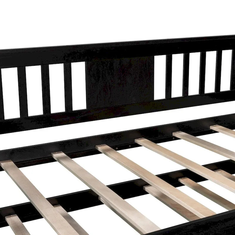 Sofá Cama Doble de Madera con Nido, Sofá Cama para Dormitorio Salón