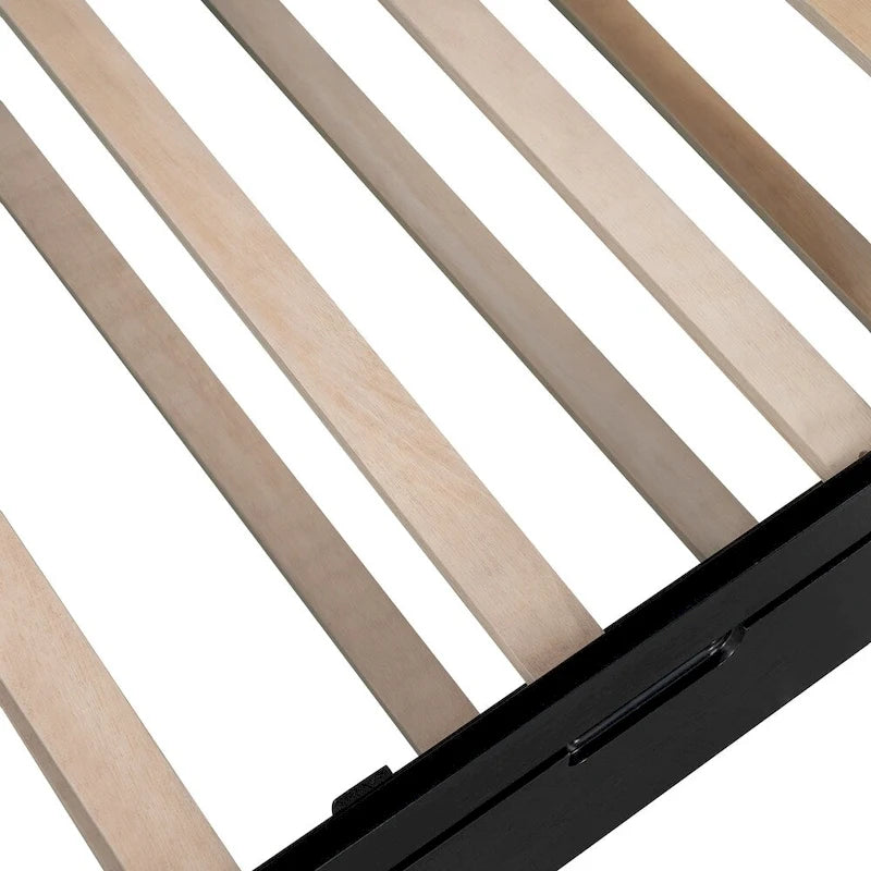 Sofá Cama Doble de Madera con Nido, Sofá Cama para Dormitorio Salón