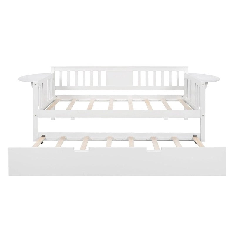 Sofá Cama Doble de Madera con Nido, Sofá Cama para Dormitorio Salón