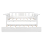 Sofá Cama Doble de Madera con Nido, Sofá Cama para Dormitorio Salón