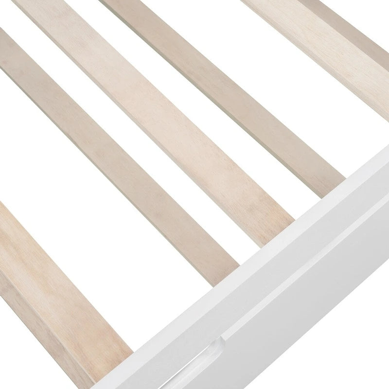 Sofá Cama Doble de Madera con Nido, Sofá Cama para Dormitorio Salón