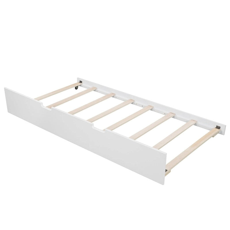 Sofá Cama Doble de Madera con Nido, Sofá Cama para Dormitorio Salón