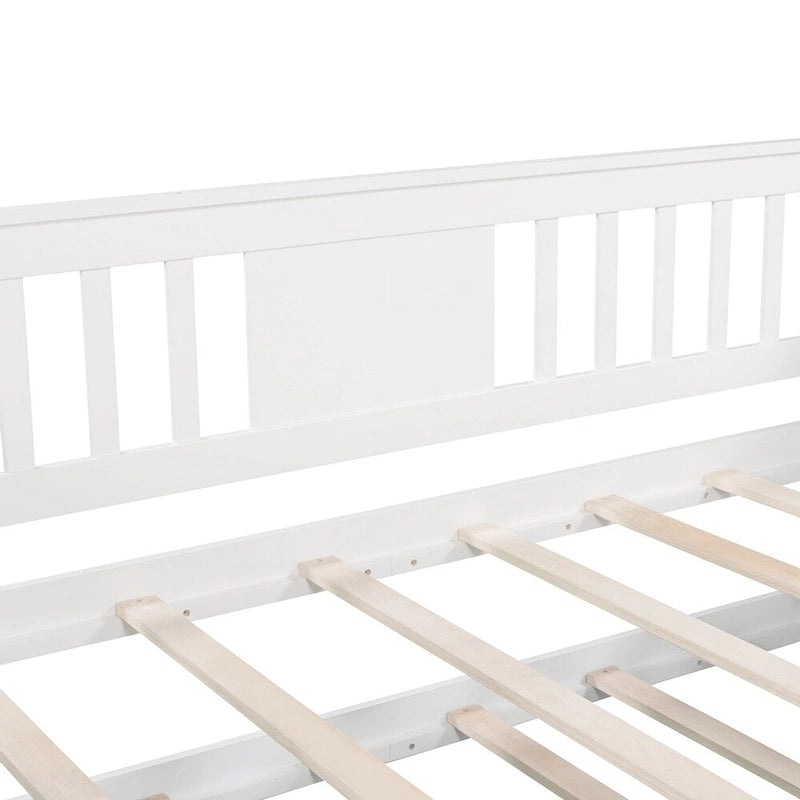 Sofá Cama Doble de Madera con Nido, Sofá Cama para Dormitorio Salón