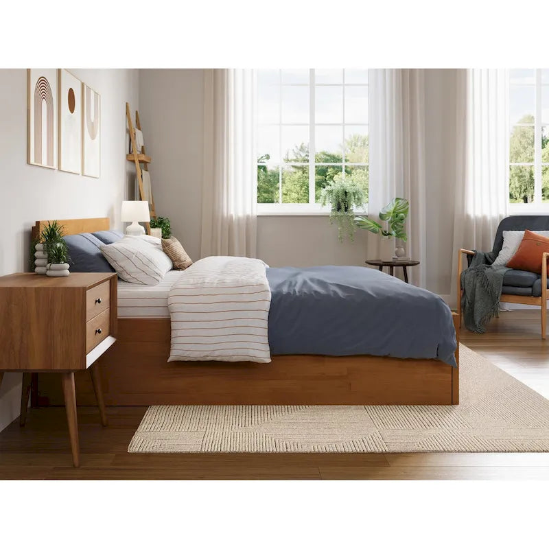 Cama con plataforma, estribo y cama nido doble