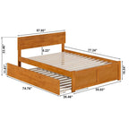 Cama con plataforma, estribo y cama nido doble