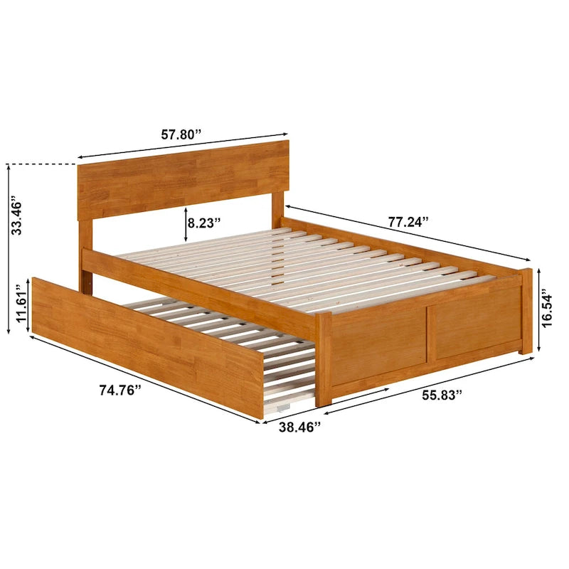 Cama con plataforma, estribo y cama nido doble