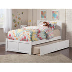 Cama con plataforma, estribo y cama nido doble