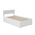 Cama con plataforma, estribo y cama nido doble