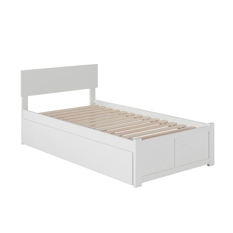 Cama con plataforma, estribo y cama nido doble