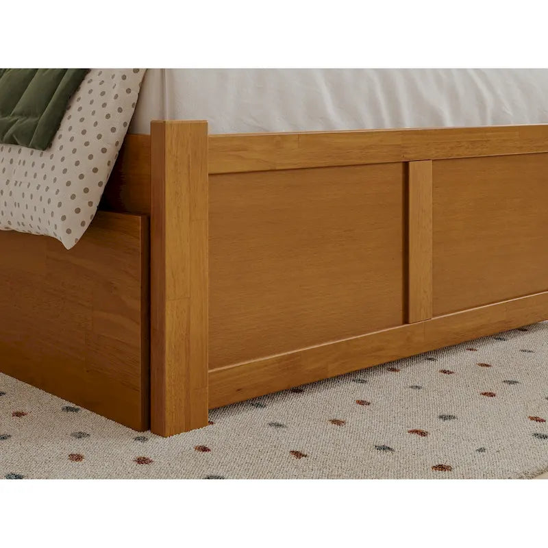 Cama con plataforma, estribo y cama nido doble