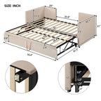Sofá cama tapizado individual con cama nido elevable