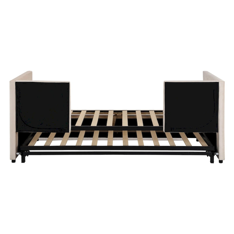 Sofá cama tapizado individual con cama nido elevable