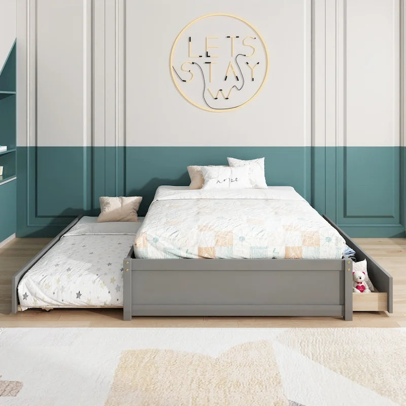 Cama Matrimonial Con Nido Individual Y 2 Cajones