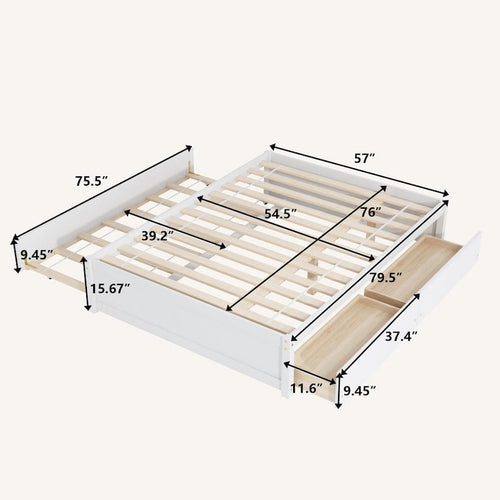 Cama Matrimonial Con Nido Individual Y 2 Cajones