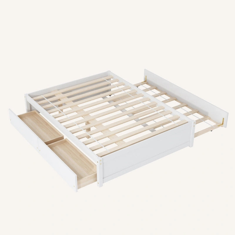 Cama Matrimonial Con Nido Individual Y 2 Cajones