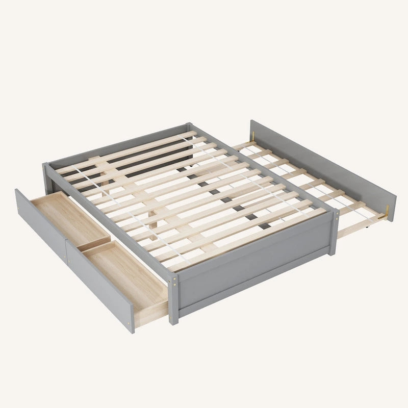 Cama Matrimonial Con Nido Individual Y 2 Cajones