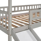 Cama nido doble con dos cajones y tobogán