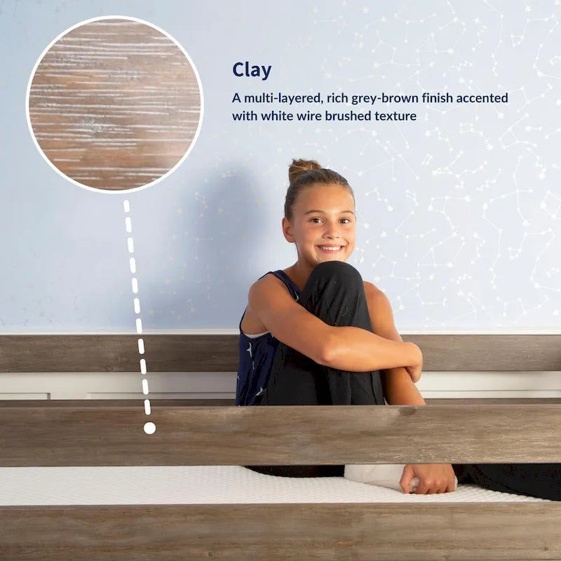 Cama alta baja individual con escritorio extraíble y cómodas de 3 cajones