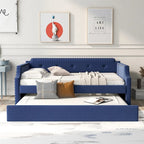 Sofá cama individual tapizado con cama nido