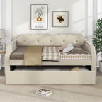 Sofá cama individual tapizado con cama nido