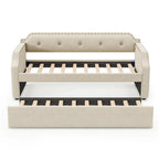 Sofá cama individual tapizado con cama nido