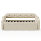 Sofá cama individual tapizado con cama nido