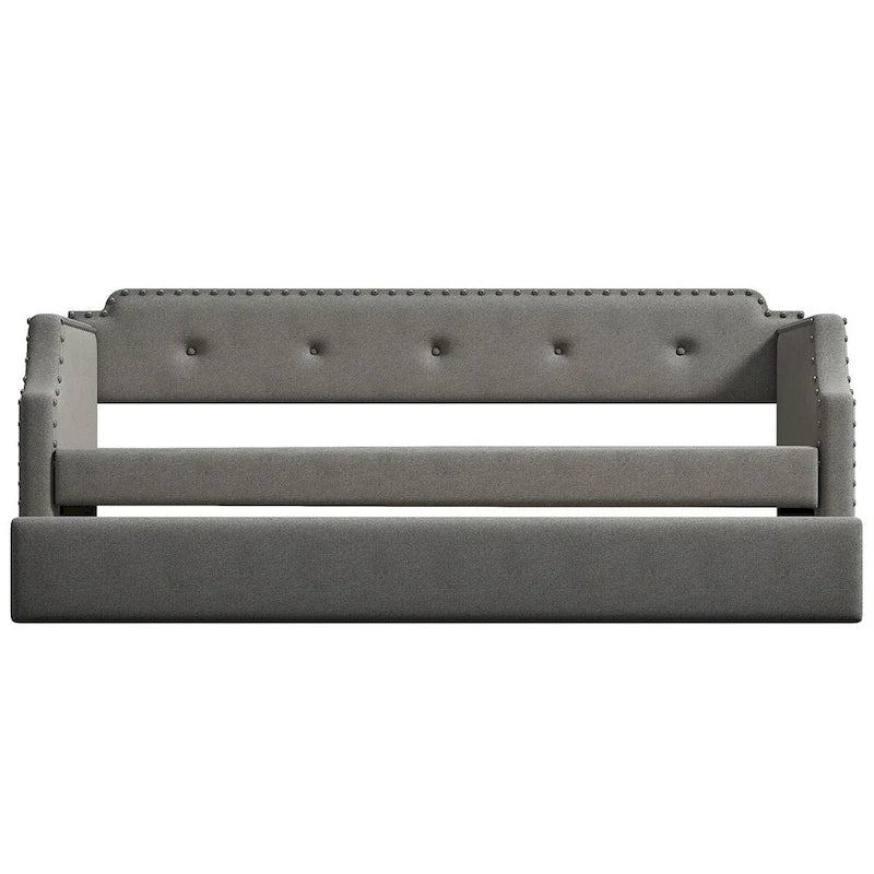 Sofá cama individual tapizado con cama nido
