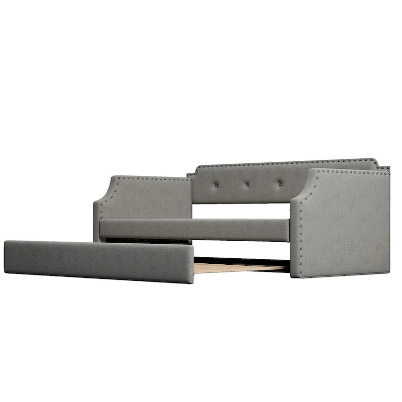 Sofá cama individual tapizado con cama nido