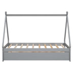 Cama tipo tienda de campaña de tamaño individual con nido