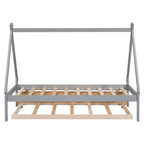 Cama tipo tienda de campaña de tamaño individual con nido