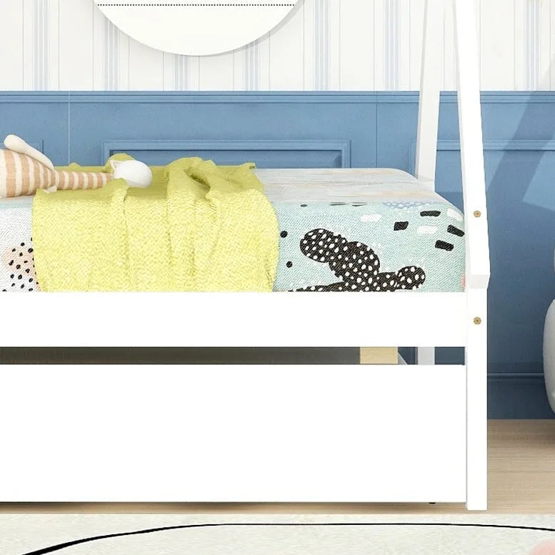 Cama tipo tienda de campaña de tamaño individual con nido