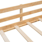 Cama alta de madera doble con dos cajas de almacenamiento