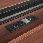 Cama de Plataforma Metálica Tamaño Queen con Nido, Puertos USB, No Requiere Box Spring