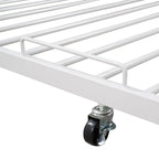 Cama de Plataforma Metálica Tamaño Queen con Nido, Puertos USB, No Requiere Box Spring