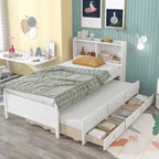 Cama individual con cama nido individual y cajones