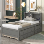 Cama individual con cama nido individual y cajones