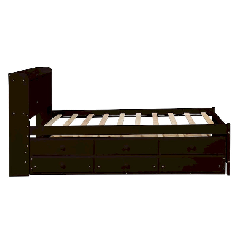 Cama individual con cama nido individual y cajones