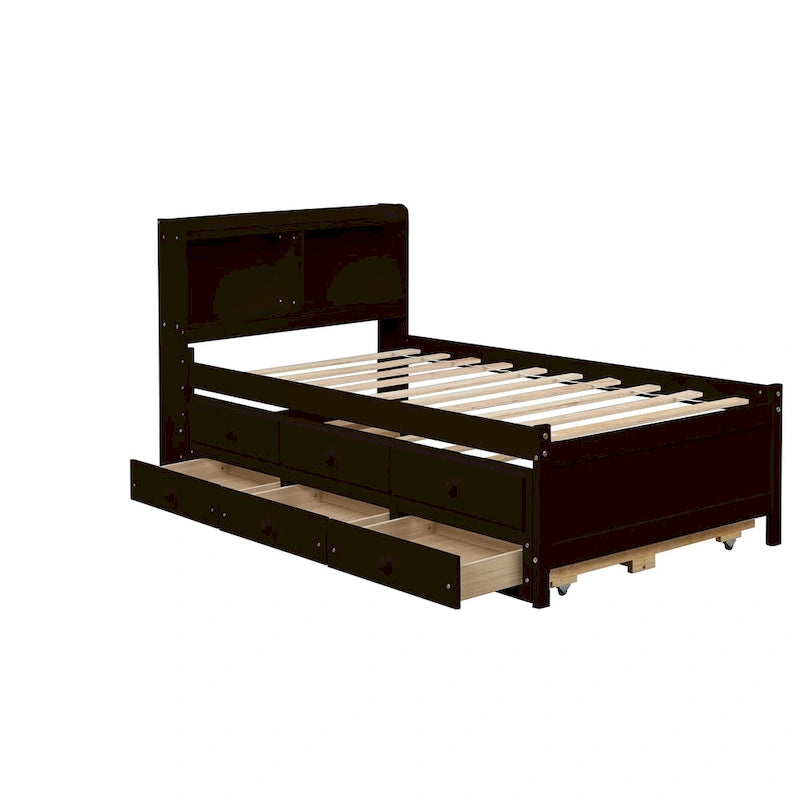 Cama individual con cama nido individual y cajones