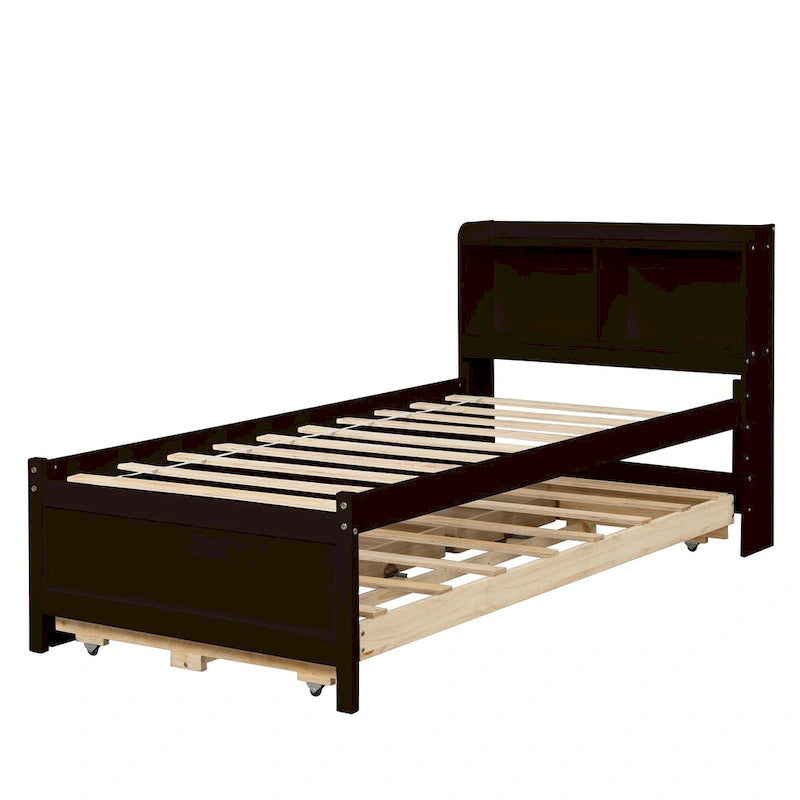 Cama individual con cama nido individual y cajones