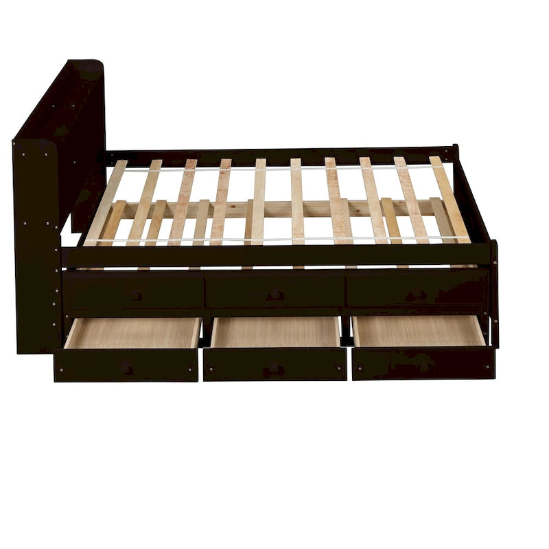 Cama individual con cama nido individual y cajones