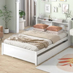 Cama doble con nido y estantería