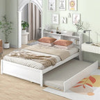 Cama doble con nido y estantería