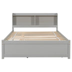 Cama doble con nido y estantería