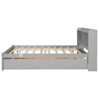 Cama doble con nido y estantería