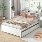 Cama doble con nido y estantería