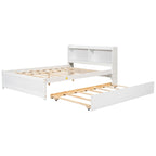 Cama doble con nido y estantería